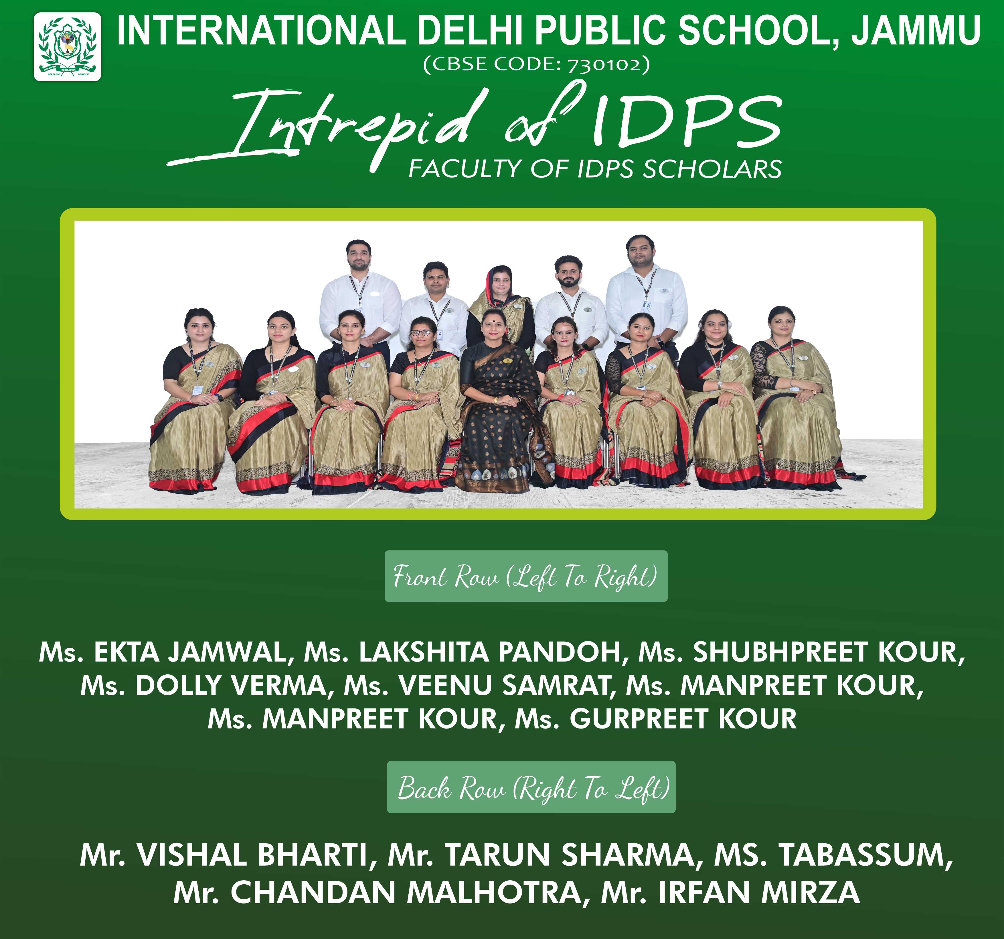 Faculty of IDPS Scholars